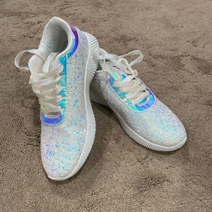 Iridescent tennis shoes